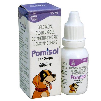 Intas Pomisol Dogs Ear Drops 15ml 